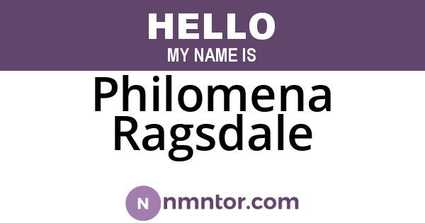 Philomena Ragsdale