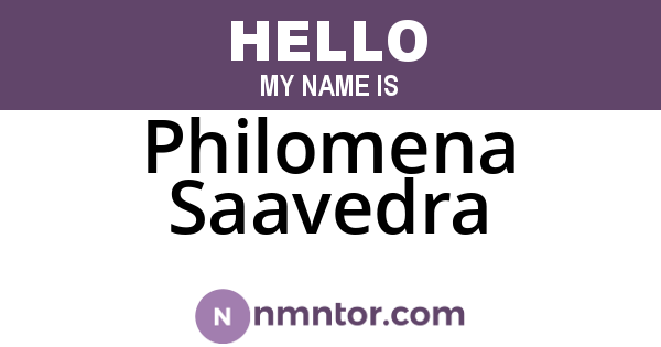 Philomena Saavedra