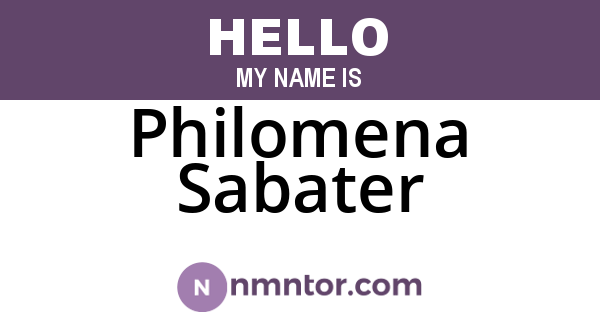 Philomena Sabater
