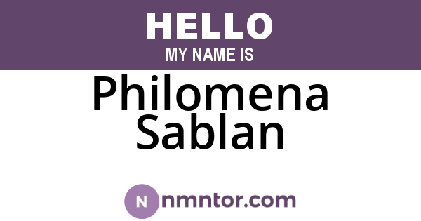 Philomena Sablan