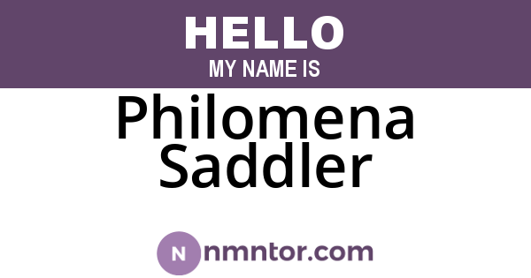 Philomena Saddler
