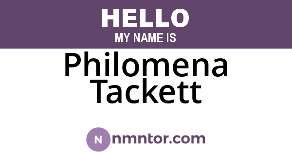 Philomena Tackett