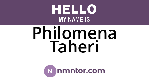 Philomena Taheri
