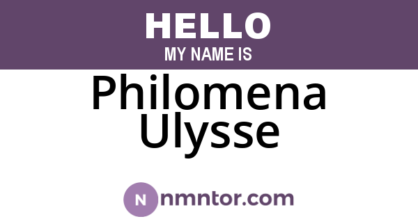 Philomena Ulysse