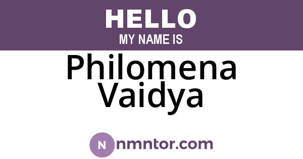 Philomena Vaidya
