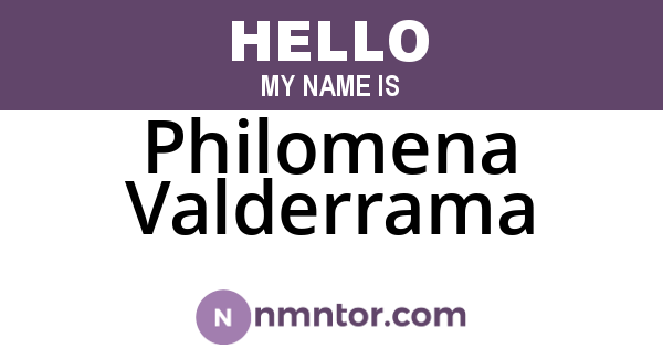 Philomena Valderrama
