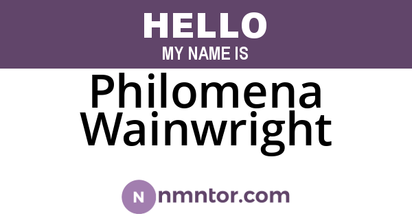 Philomena Wainwright