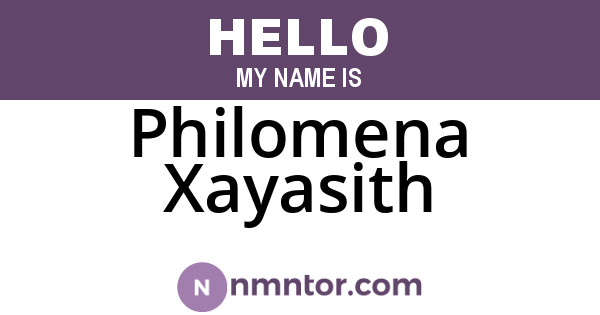Philomena Xayasith