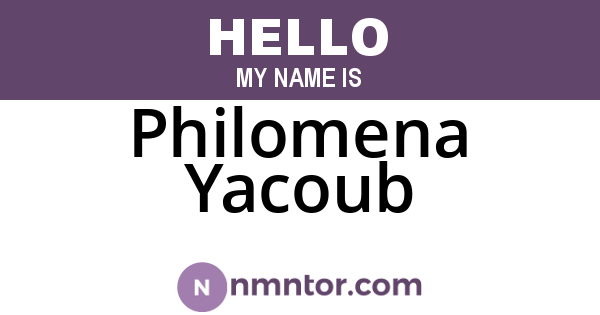 Philomena Yacoub