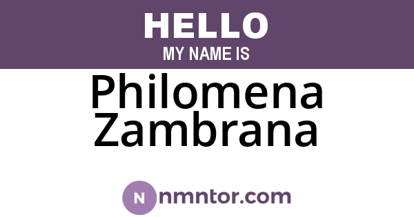 Philomena Zambrana