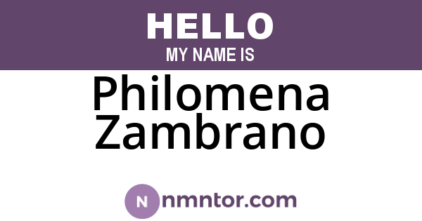Philomena Zambrano