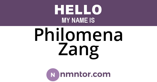 Philomena Zang