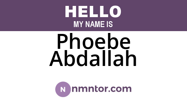 Phoebe Abdallah