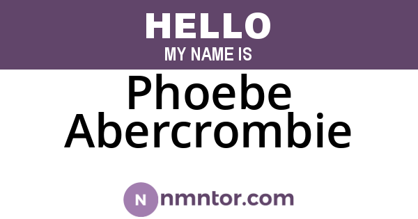 Phoebe Abercrombie