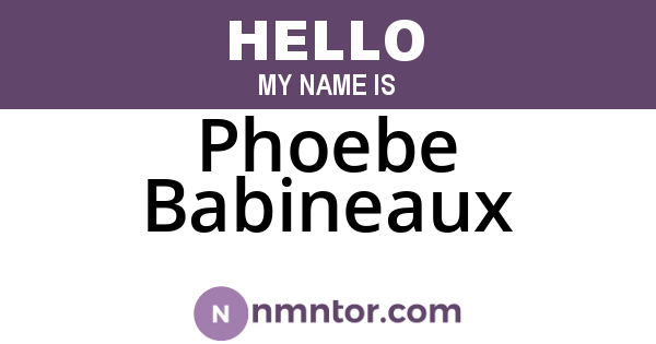 Phoebe Babineaux