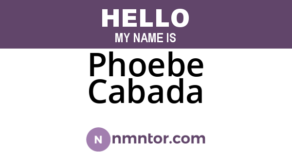 Phoebe Cabada