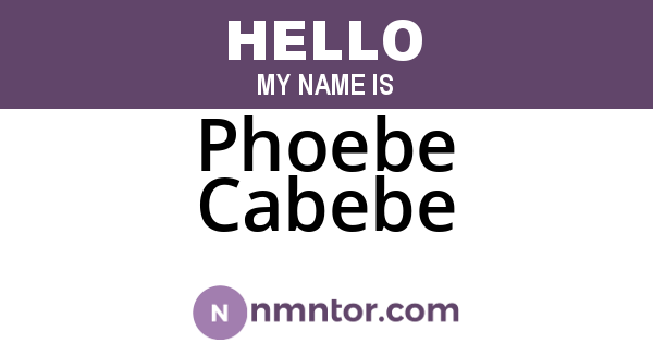 Phoebe Cabebe