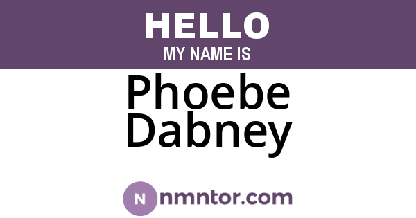 Phoebe Dabney
