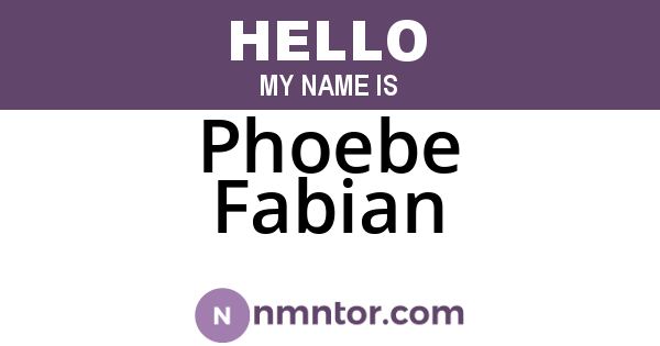Phoebe Fabian
