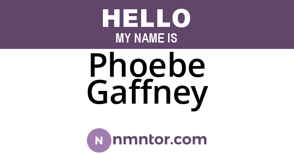 Phoebe Gaffney