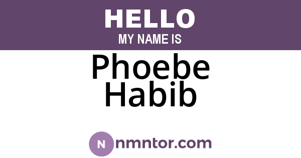 Phoebe Habib