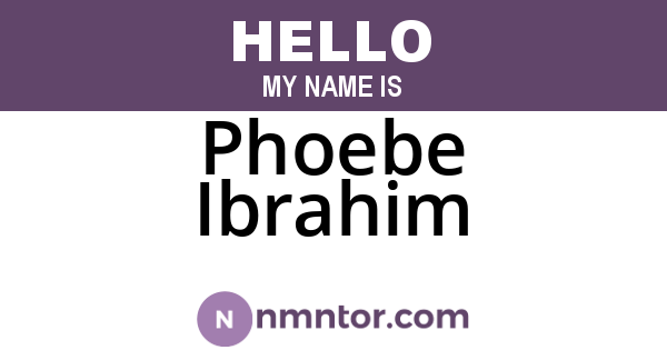 Phoebe Ibrahim