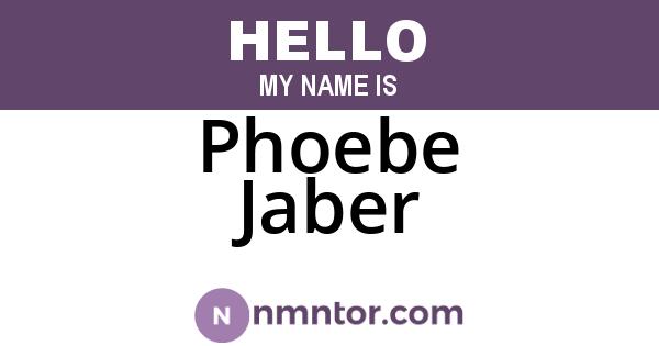 Phoebe Jaber