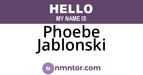 Phoebe Jablonski