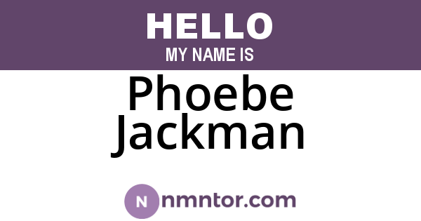 Phoebe Jackman
