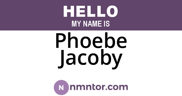 Phoebe Jacoby