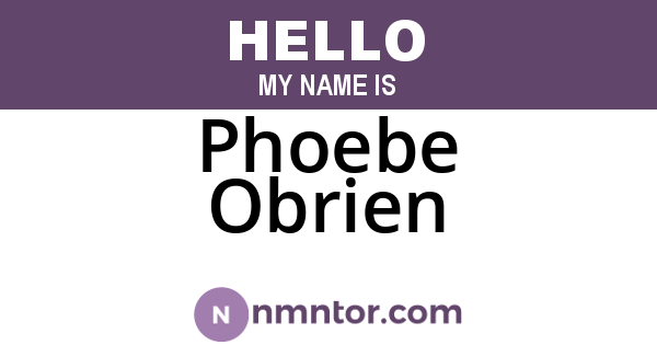 Phoebe Obrien