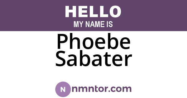Phoebe Sabater