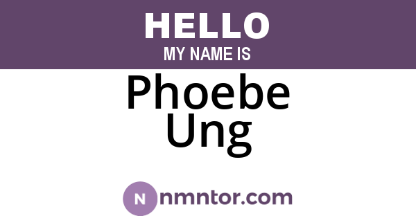 Phoebe Ung