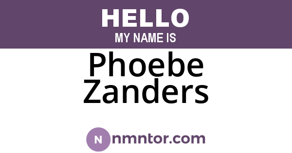 Phoebe Zanders