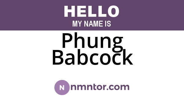 Phung Babcock
