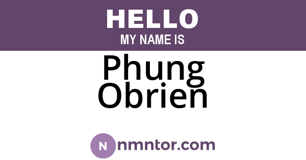 Phung Obrien