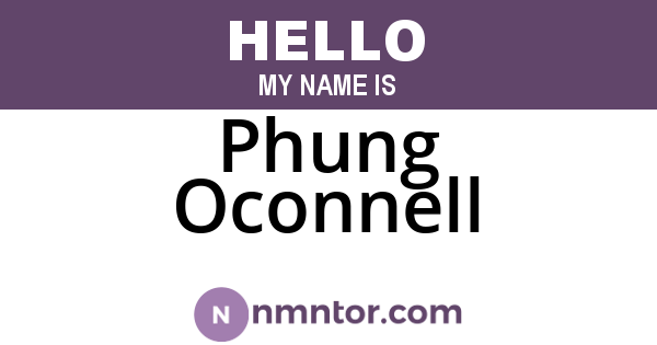 Phung Oconnell