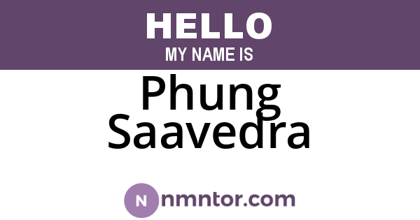 Phung Saavedra
