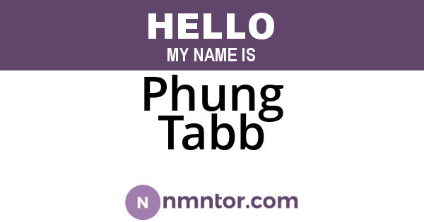 Phung Tabb