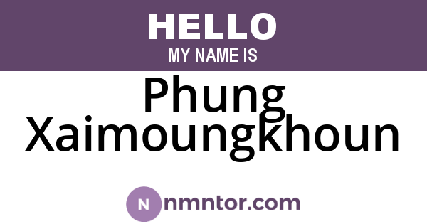 Phung Xaimoungkhoun