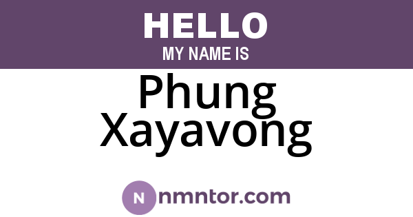 Phung Xayavong