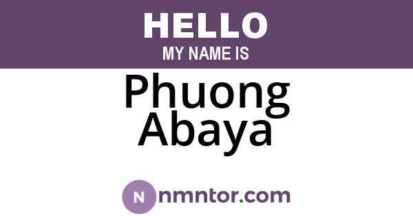 Phuong Abaya