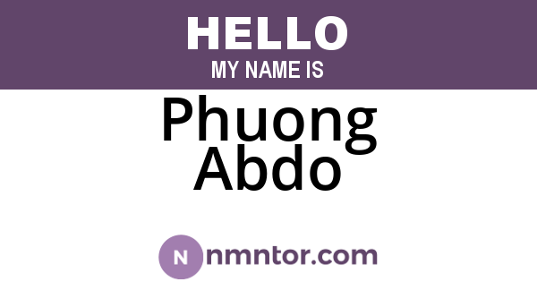 Phuong Abdo