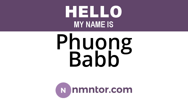 Phuong Babb