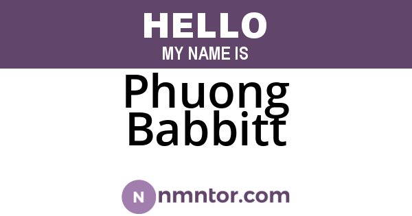 Phuong Babbitt