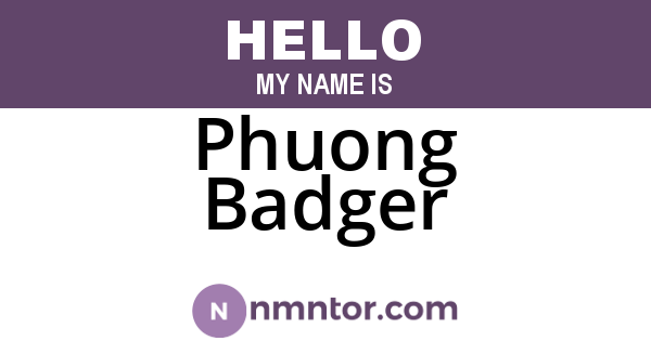 Phuong Badger