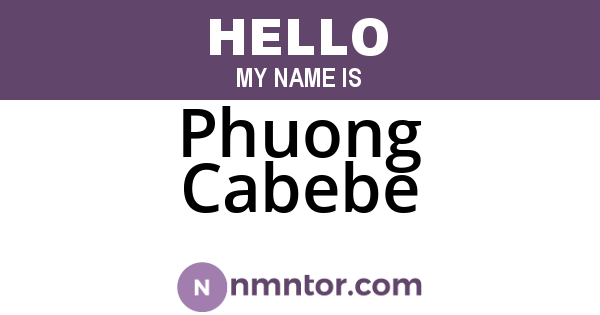 Phuong Cabebe