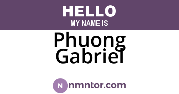 Phuong Gabriel