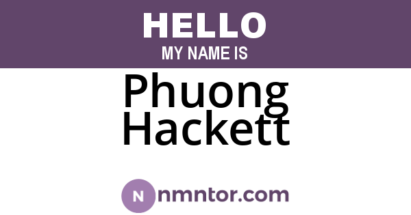 Phuong Hackett