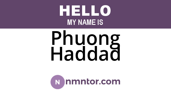 Phuong Haddad